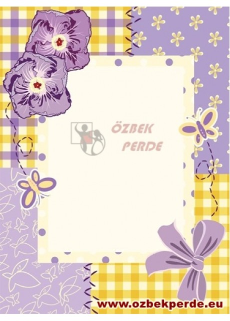 Lavanta Baskılı Bebek Halısı